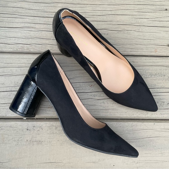 Ann Taylor block heel black pumps size 8.5 - Picture 1 of 14